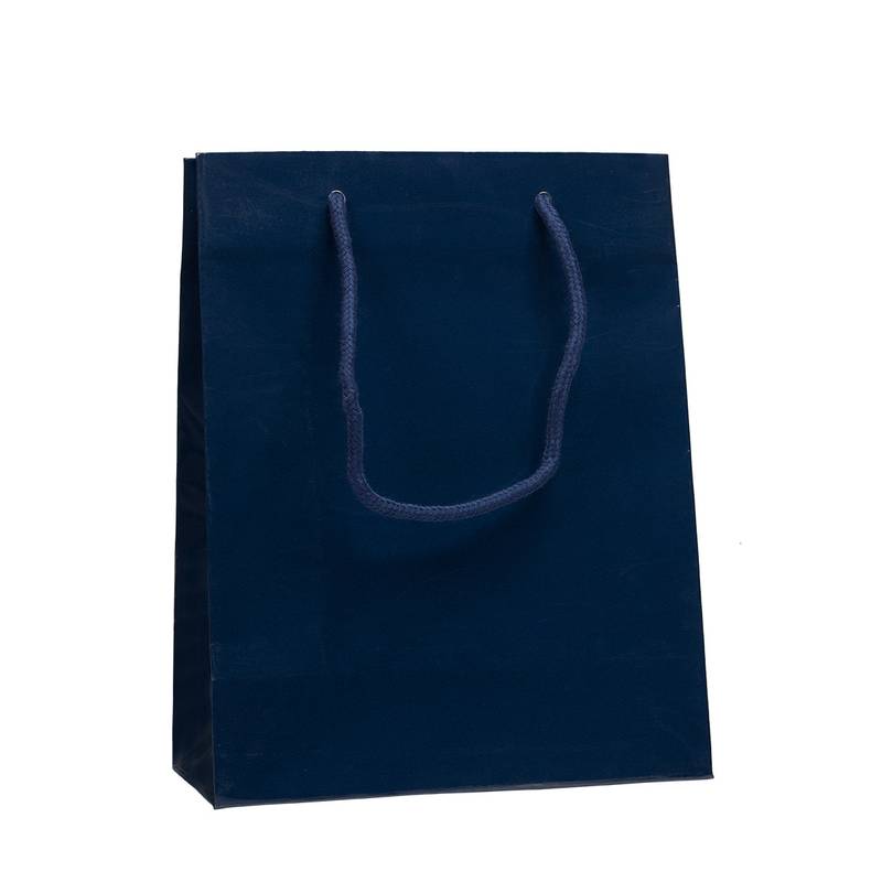 MANKA Dárková papírová taška laminovaná 16x8x25cm, bavlněná šňůrka, modrá MANKA Dárková papírová taška laminovaná 16x8x25cm, bavlněná šňůrka, modrá